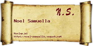 Noel Samuella névjegykártya